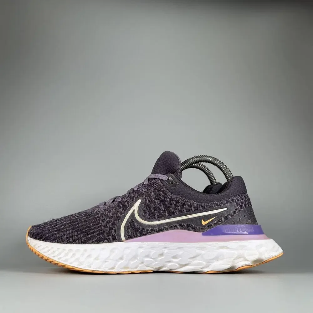 Nike React Infinity Run Flyknit 3 Women’s 8.5 Cave Purple Orange Running Sneaker